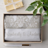 Silhouette Pas getrouwd van Elegant Taupe Tissuepapier (Geschenk)