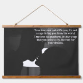 Silhouette passion in love quote hangend wandkleed (Voorkant)