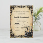 Silhouette perkament Halloween uitnodigingen (Staand voorkant)