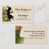 Silhouette personal chef cateringklassen visitekaartje (Voorkant / Achterkant)