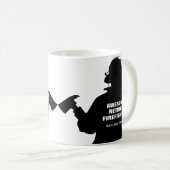 Silhouette Personalized Firefighter Retirement Koffiemok (Voorkant rechts)