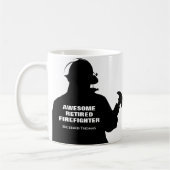 Silhouette Personalized Firefighter Retirement Koffiemok (Links)