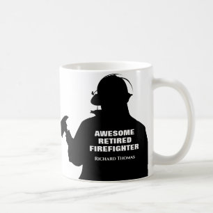 Silhouette Personalized Firefighter Retirement Koffiemok