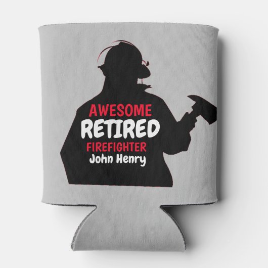 Silhouette Personalized ReGe Firefighter Blikjeskoeler (Achterkant)