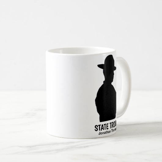 Silhouette Personalized State Trooper Coffee Mok (Voorkant rechts)