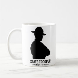 Silhouette Personalized State Trooper Coffee Mok