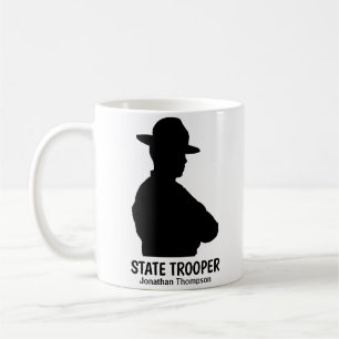Silhouette Personalized State Trooper Coffee Mok