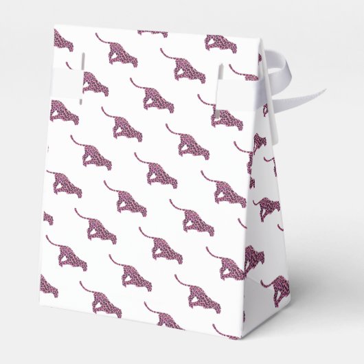 Silhouette Pink en Black Leopard Bedankdoosjes (Achterkant)