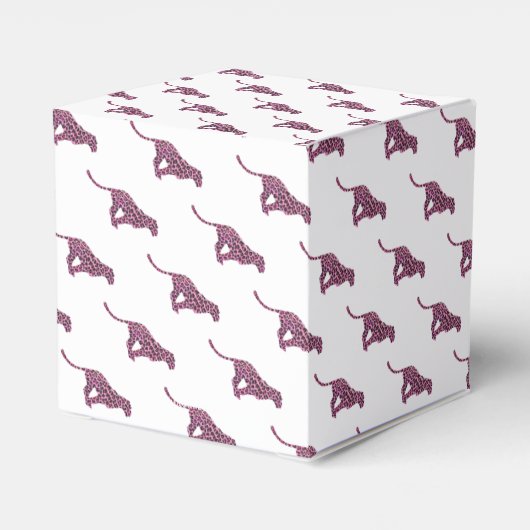 Silhouette Pink en Black Leopard Bedankdoosjes (Achterkant)