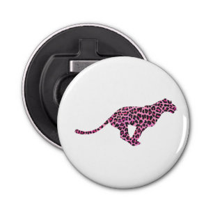 Silhouette Pink en Black Leopard Button Flesopener