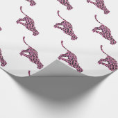 Silhouette Pink en Black Leopard Cadeaupapier (Hoek)