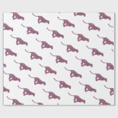 Silhouette Pink en Black Leopard Cadeaupapier (Vlak)