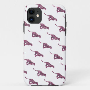 Silhouette Pink en Black Leopard Case-Mate iPhone Case