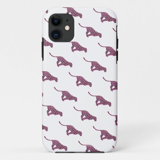 Silhouette Pink en Black Leopard Case-Mate iPhone Case (Achterkant)