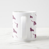 Silhouette Pink en Black Leopard Grote Koffiekop (Achterkant)