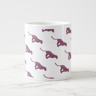 Silhouette Pink en Black Leopard Grote Koffiekop