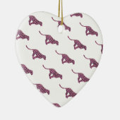 Silhouette Pink en Black Leopard Keramisch Ornament (Rechts)