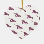 Silhouette Pink en Black Leopard Keramisch Ornament (Voorkant)