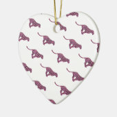 Silhouette Pink en Black Leopard Keramisch Ornament (Links)