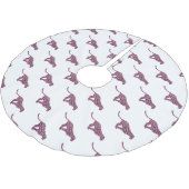 Silhouette Pink en Black Leopard Kerstboom Rok (Gekanteld)