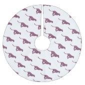 Silhouette Pink en Black Leopard Kerstboom Rok (Voorkant)