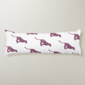 Silhouette Pink en Black Leopard Lichaamskussen (Voorkant)