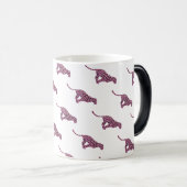 Silhouette Pink en Black Leopard Magische Mok (Voorkant rechts)
