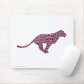 Silhouette Pink en Black Leopard Muismat (Met muis)