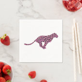Silhouette Pink en Black Leopard Servetten (Insitu)