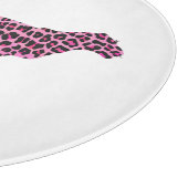 Silhouette Pink en Black Leopard Snijplank (Hoek)