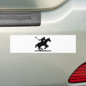 Silhouette Ponies , speler voor sportbeoefening do Bumpersticker (Op auto)