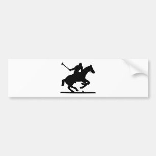 Silhouette Ponies , speler voor sportbeoefening do Bumpersticker