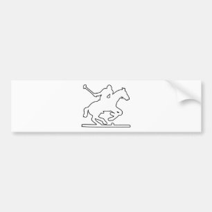 Silhouette Ponies , speler voor sportbeoefening do Bumpersticker