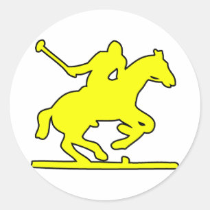 Silhouette Ponies , speler voor sportbeoefening do Ronde Sticker