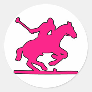Silhouette Ponies , speler voor sportbeoefening do Ronde Sticker