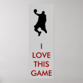 Silhouette Poster voor Basketball Panoramisch Bask (Voorkant)