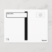 Silhouette QSL-kaart met vrouw-uurradiooperator Briefkaart (Achterkant)