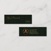 Silhouette Reed Plant Lines Chauffeur Mini Visitekaartje (Voorkant / Achterkant)