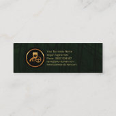 Silhouette Reed Plant Lines Chauffeur Mini Visitekaartje (Achterkant)