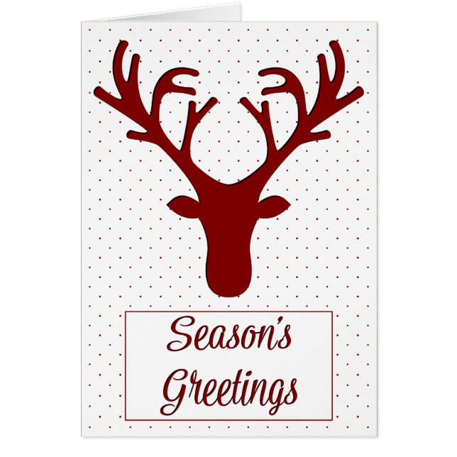 Silhouette Reindeer Greetings (Voorkant)