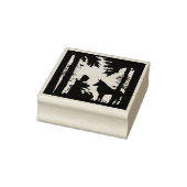 Silhouette Riding Hood Trees Forest Wolf Rubberstempel (Stempel)
