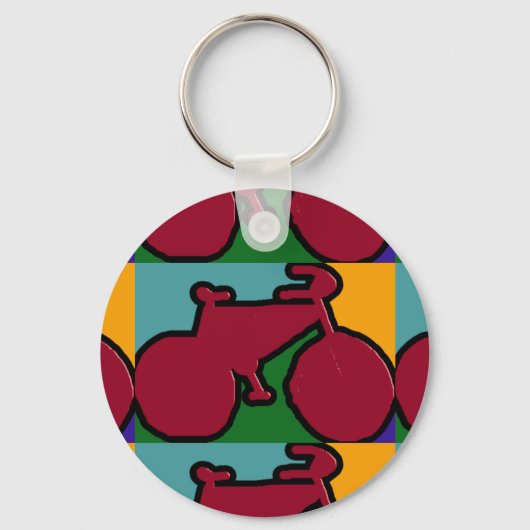 Silhouette rode pop sleutelhanger (Voorkant)