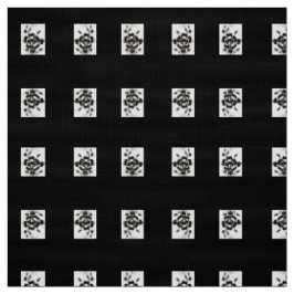 Silhouette Roos Zwart op Cotton Poly Stof 60"