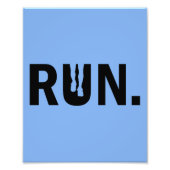 Silhouette Run Running voor Runner Marathon Foto Afdruk (Voorkant)