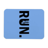 Silhouette Run Running voor Runner Marathon Magneet (Horizontaal)