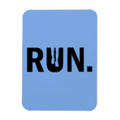 Silhouette Run Running voor Runner Marathon Magneet (Verticaal)