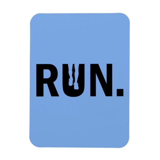 Silhouette Run Running voor Runner Marathon Magneet (Verticaal)