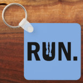 Silhouette Run Running voor Runner Marathon Sleutelhanger (Voorkant)