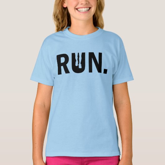 Silhouette Run Running voor Runner Marathon T-shirt (Voorkant)