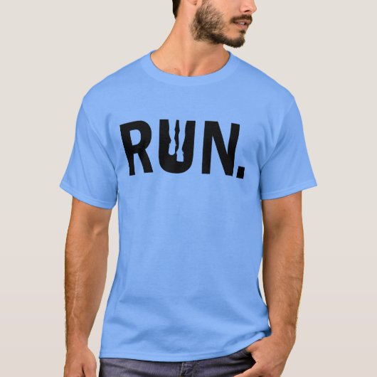 Silhouette Run Running voor Runner Marathon T-shirt (Voorkant)